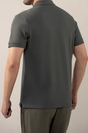 PERFORMANCE ZIPPER GREEN POLO SHIRT