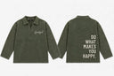 Long Sleeve Henley - Olive "Grateful"