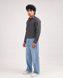 Full Sleeve Shirt - Black/White Pinstripe 211