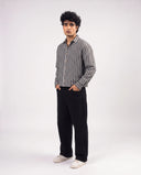 Full Sleeve Shirt - Grey/White Stripes 212