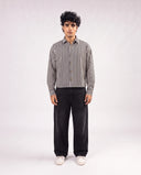 Button Down Shirt - Thick Black/White Stripes 214
