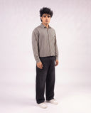Button Down Shirt - Thick Black/White Stripes 214