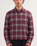Full Sleeve Button Down Shirt - Maroon Plaid 215